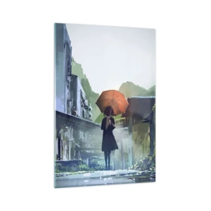 Obraz na skle - Oživujúci dážď - 70x100 cm