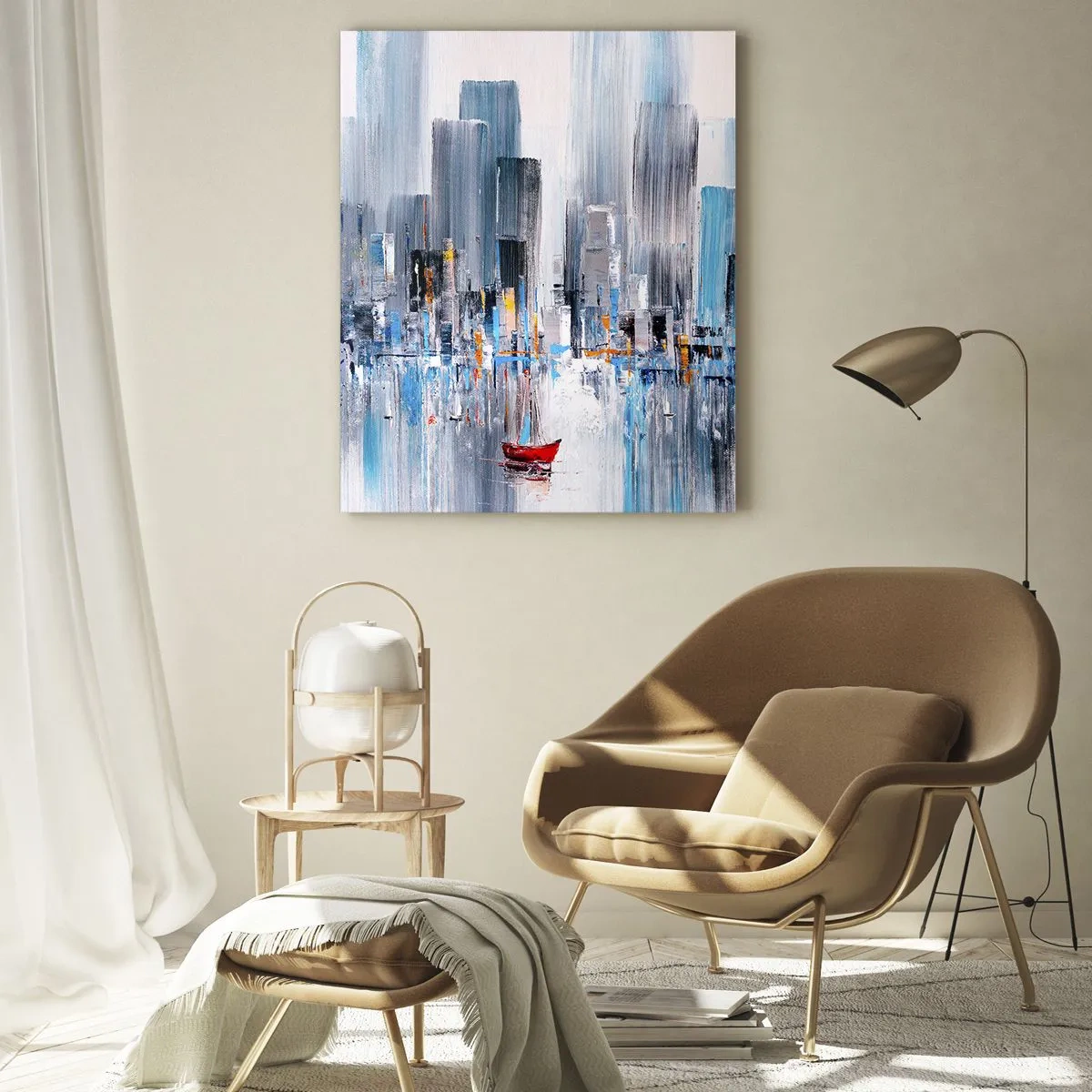 Obraz na skle - Metropola pri zálive - 50x70 cm