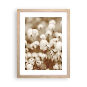 Plagát v ráme zo svetlého duba - Chlpatý lán - 30x40 cm