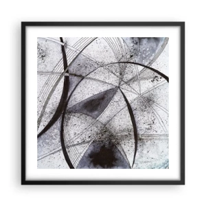Plagát v čiernom ráme - Futuristická fantázia - 50x50 cm