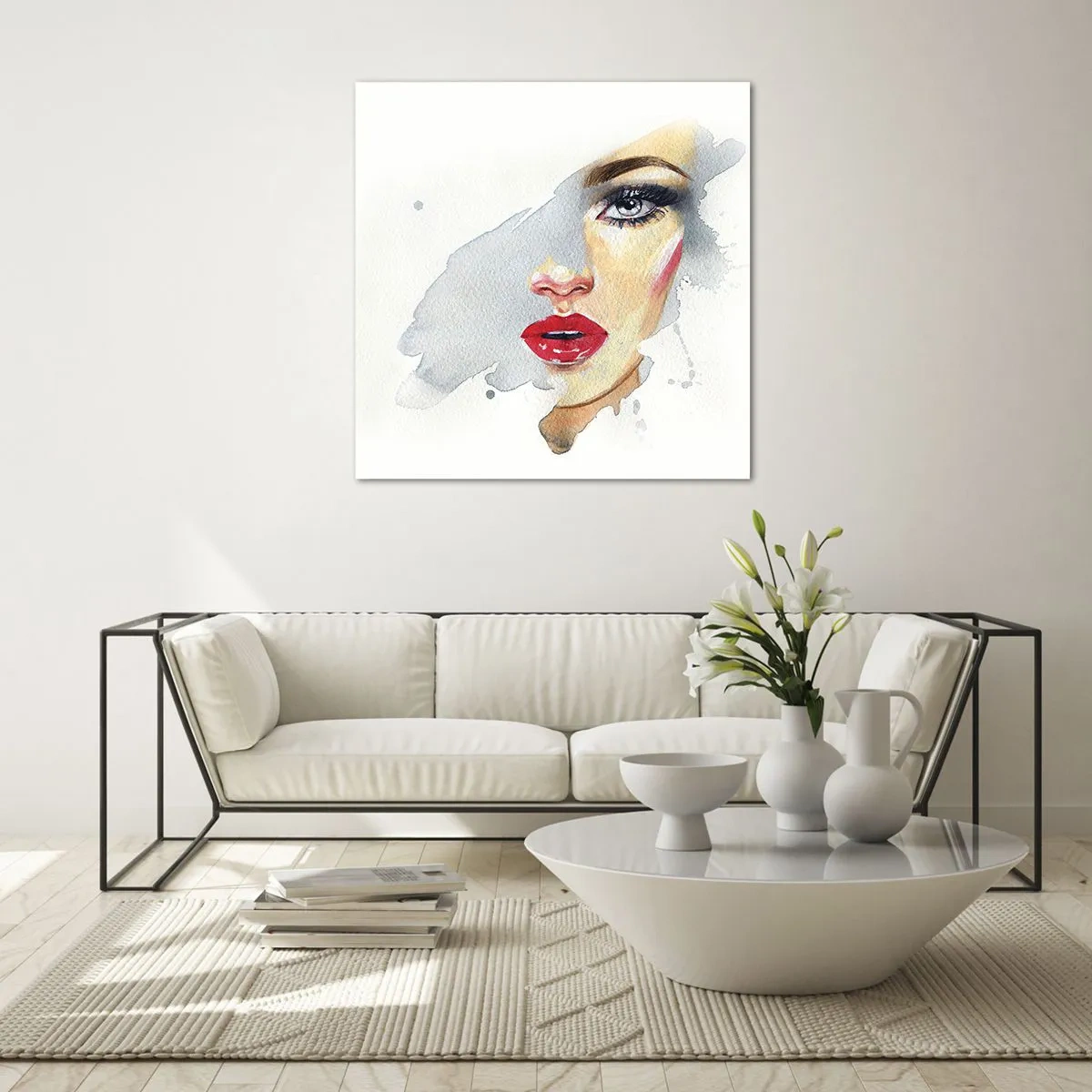 Obraz na skle - Odraz v kvapke vody - 70x70 cm