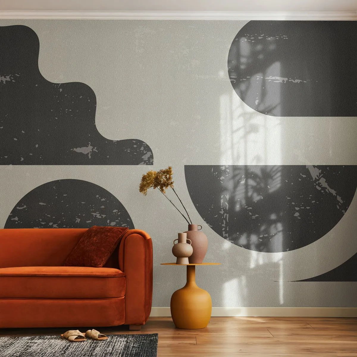Fototapeta Standard Eco - Kompozícia nad a pod - Abstrakcia, Čierna a biela, Vo veku - 350x256 cm