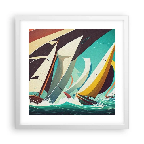 Plagát v bielom ráme - Ako vychádzať so živlami - 40x40 cm