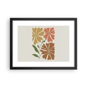 Plagát v čiernom ráme - Príroda a geometria - 40x30 cm