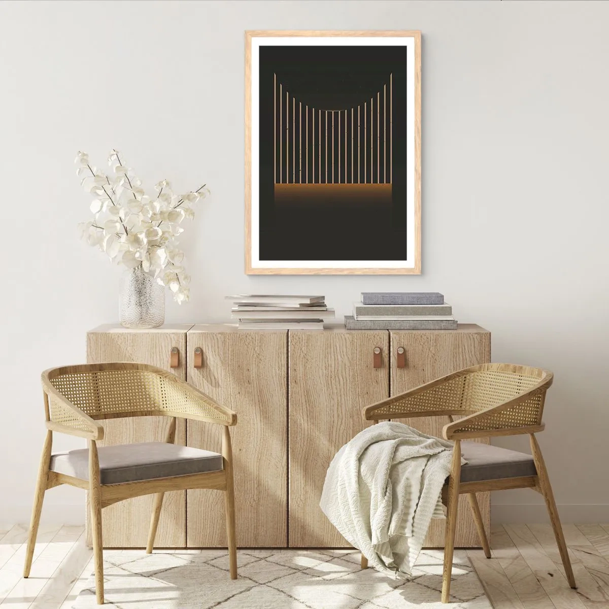 Plagát v ráme zo svetlého duba - Preskúmať temnotu - 70x100 cm