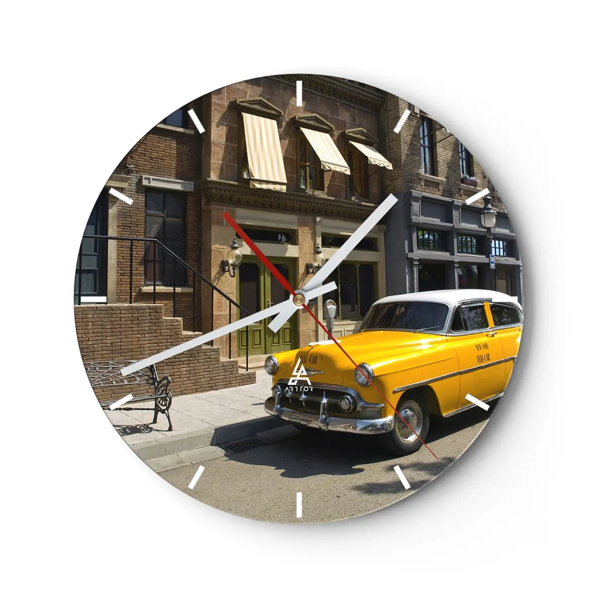 Nástenné hodiny - Kedysi dávno v Amerike - 40x40 cm