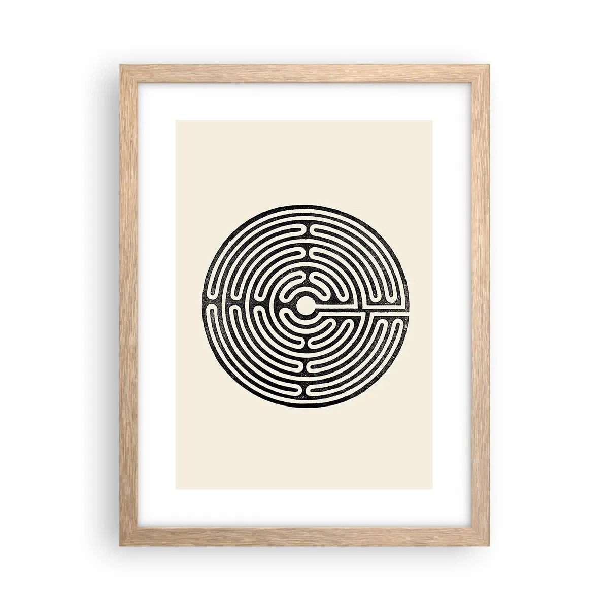 Plagát v ráme zo svetlého duba - Tajomný poriadok - 30x40 cm