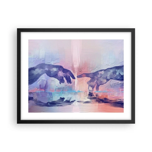 Plagát v čiernom ráme - Božská iskra života - 50x40 cm