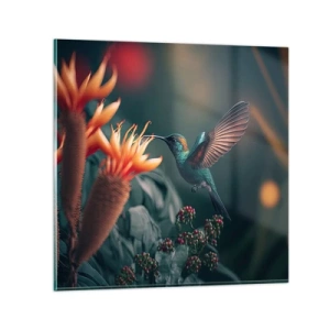 Obraz na skle - Skutočne pestrý život - 30x30 cm