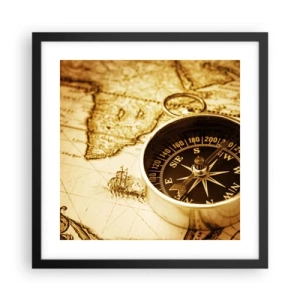Plagát v čiernom ráme - Na východ alebo na západ? - 40x40 cm