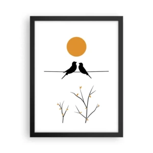 Plagát v čiernom ráme - Slávičí večer - 30x40 cm
