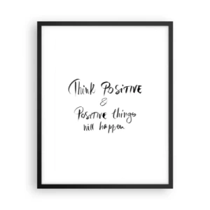 Plagát v čiernom ráme - Ako žiť? - 40x50 cm