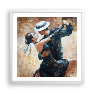 Plagát v bielom ráme - A la Rudolf Valentino - 50x50 cm