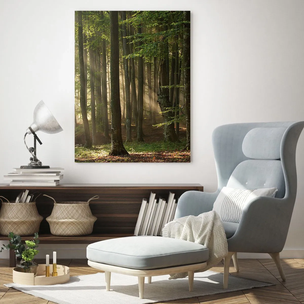 Obraz na skle - Rozžiarený v jarnom ráne - 50x70 cm