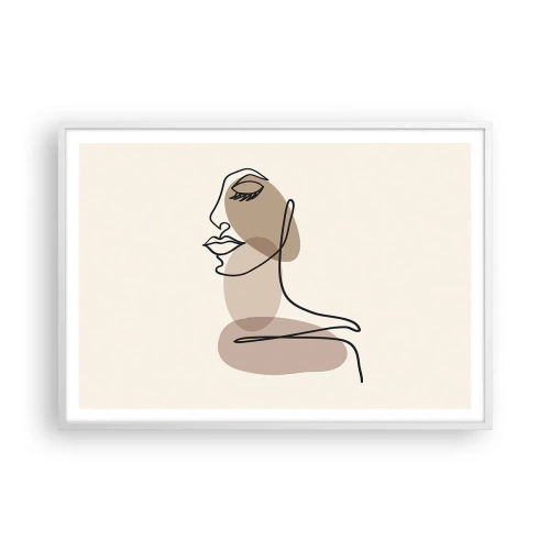 Plagát v bielom ráme - Pri počúvaní samého seba - 100x70 cm