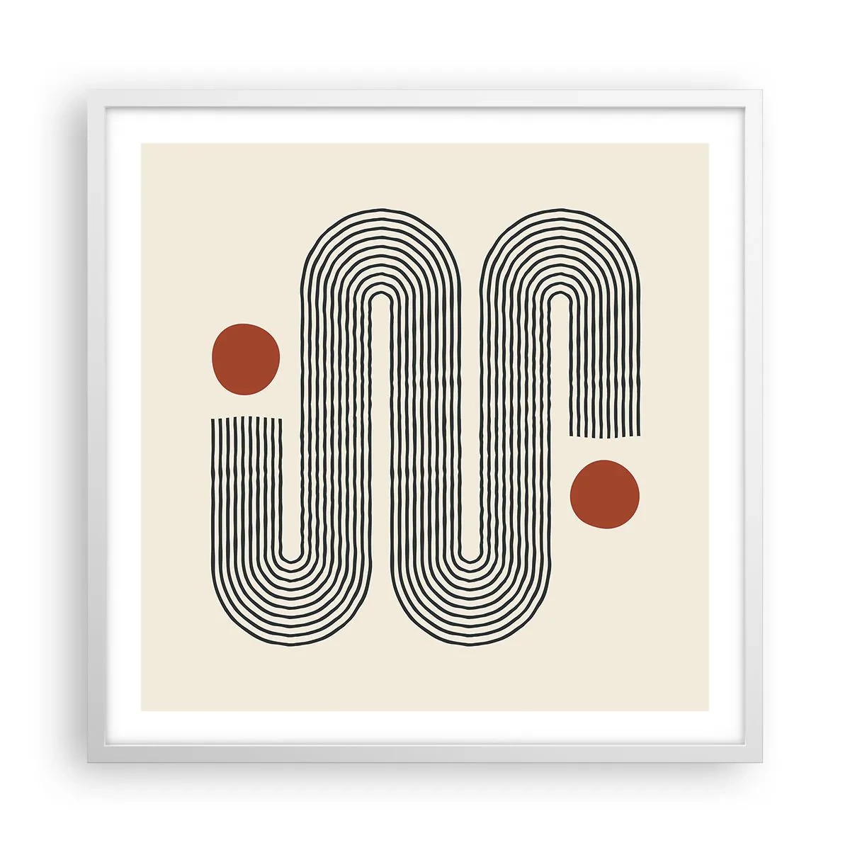 Plagát v bielom ráme - Od začiatku do konca - 60x60 cm