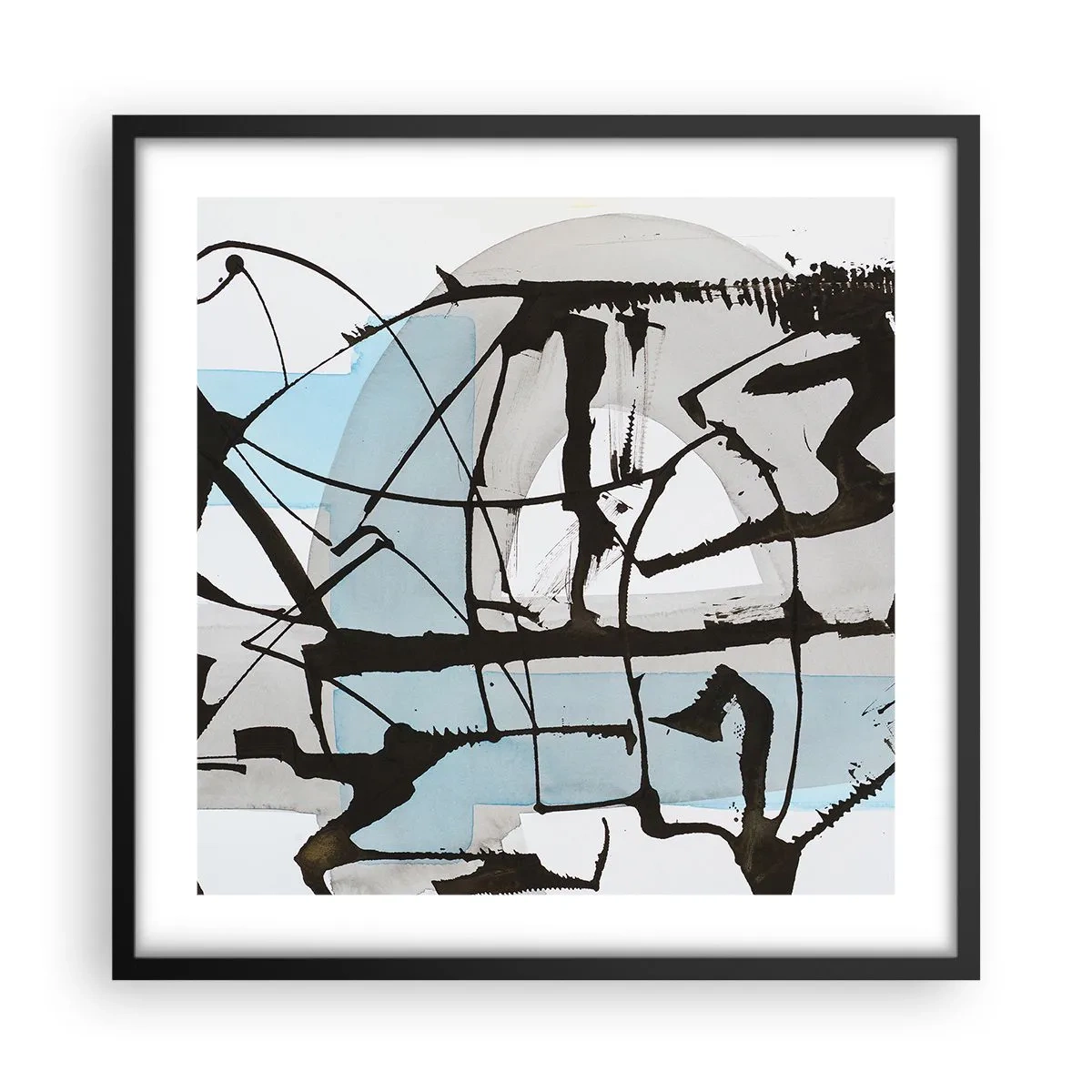 Plagát v čiernom ráme - Aj napriek tomu modrý - 50x50 cm