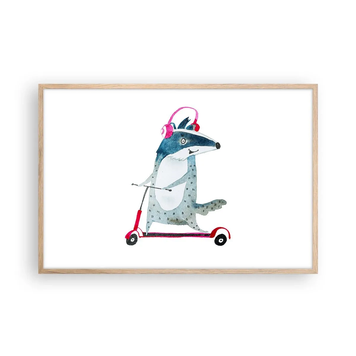 Plagát v ráme zo svetlého duba - Jazvečie radosti - 91x61 cm