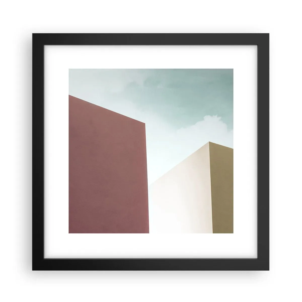 Plagát v čiernom ráme - Geometria slnečného leta - 30x30 cm
