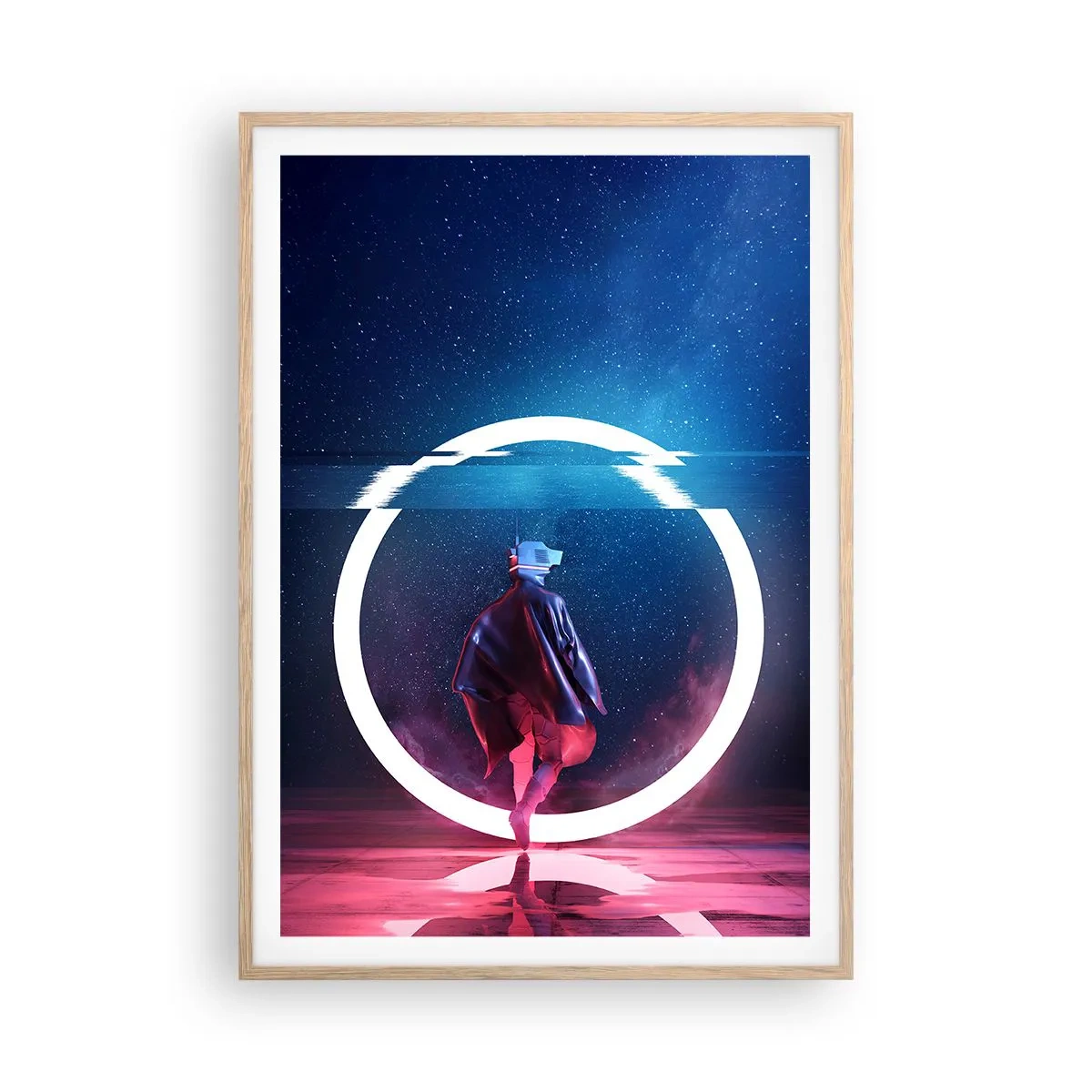 Plagát v ráme zo svetlého duba - Medzi svetmi - 70x100 cm