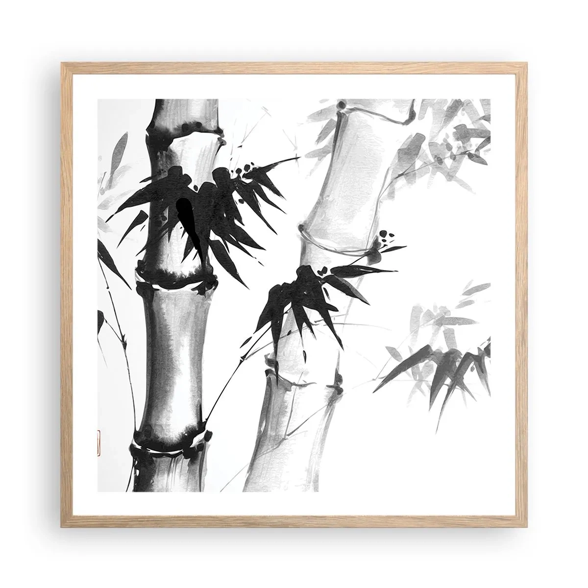 Plagát v ráme zo svetlého duba - Blízky záber na orient - 60x60 cm