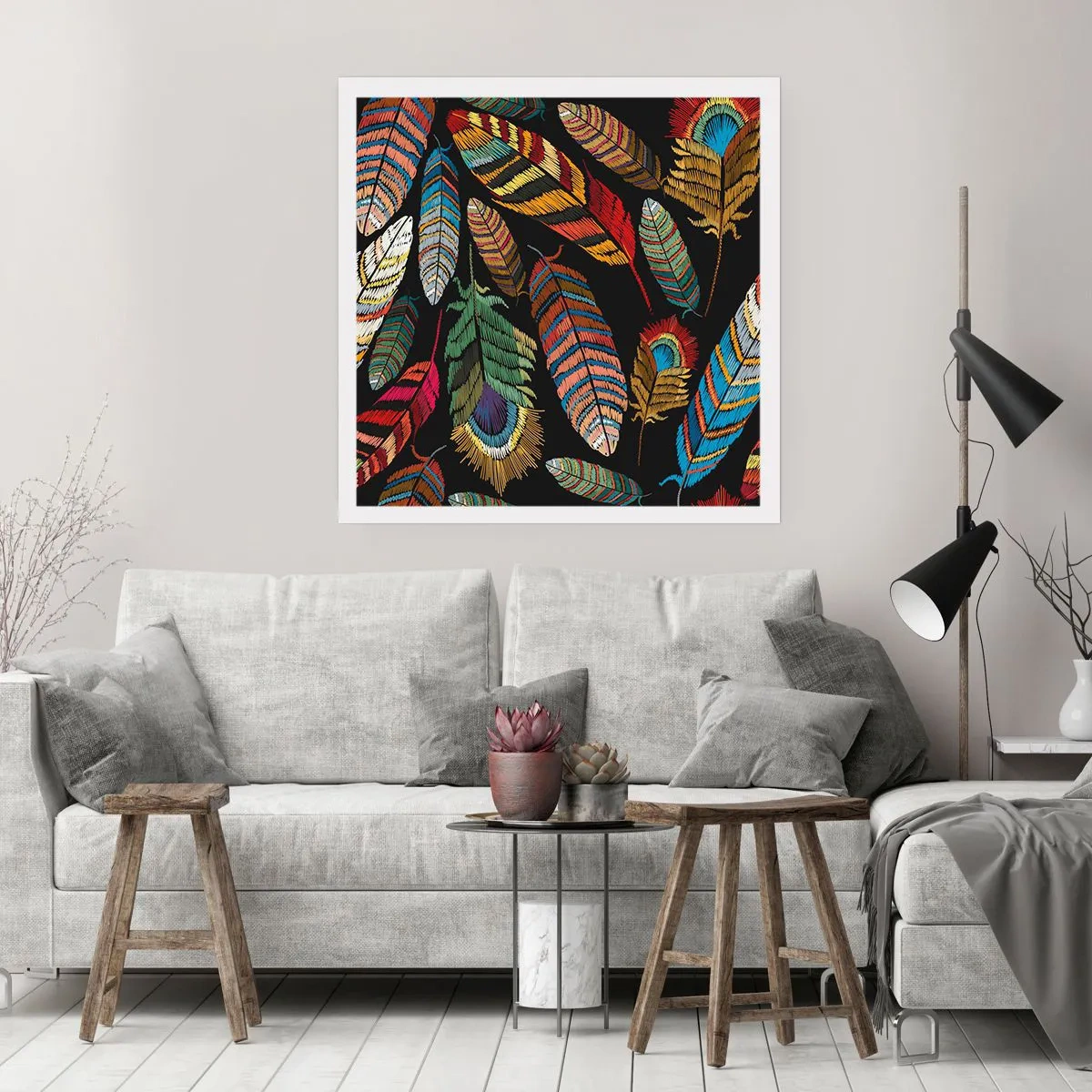 Plagát - Vtáčí karneval - 40x40 cm