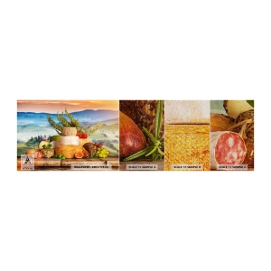 Vzorka fototapety Premium Sand - Talianska radosť zo života - Toskánsko, Krajina, Lahodné syry - 100x30 cm