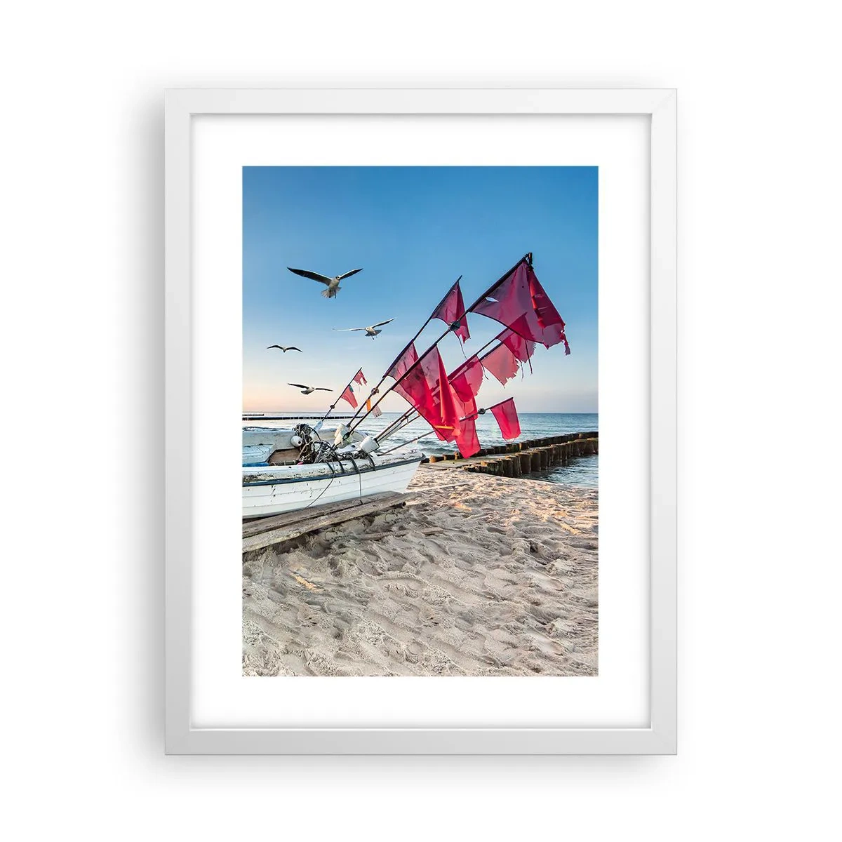 Plagát v bielom ráme - Zaslúžená prestávka - 30x40 cm