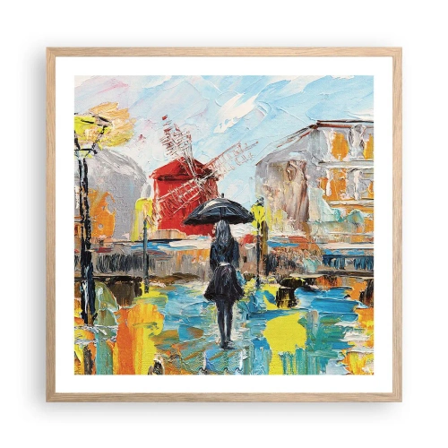 Plagát v ráme zo svetlého duba - Parížske legendy - 60x60 cm