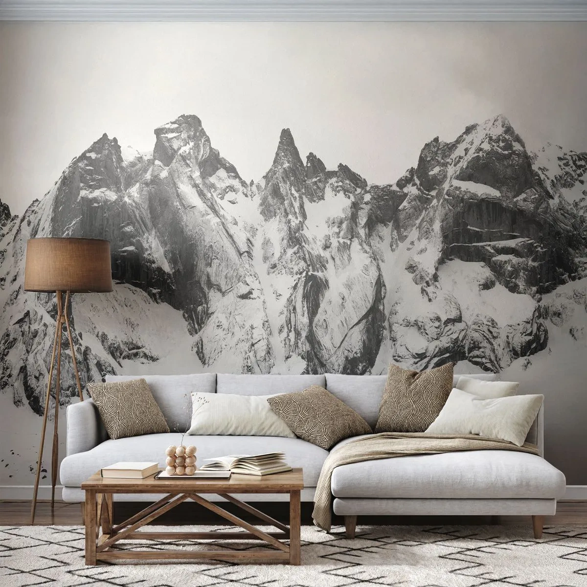Fototapeta Premium Sand - Hrozivý žulový hrebeň - Krajina, hory, Alpy - 100x70 cm