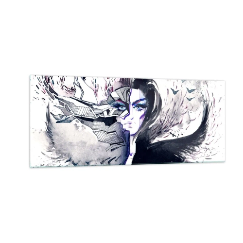Obraz na skle - Démonická a krásna - 100x40 cm