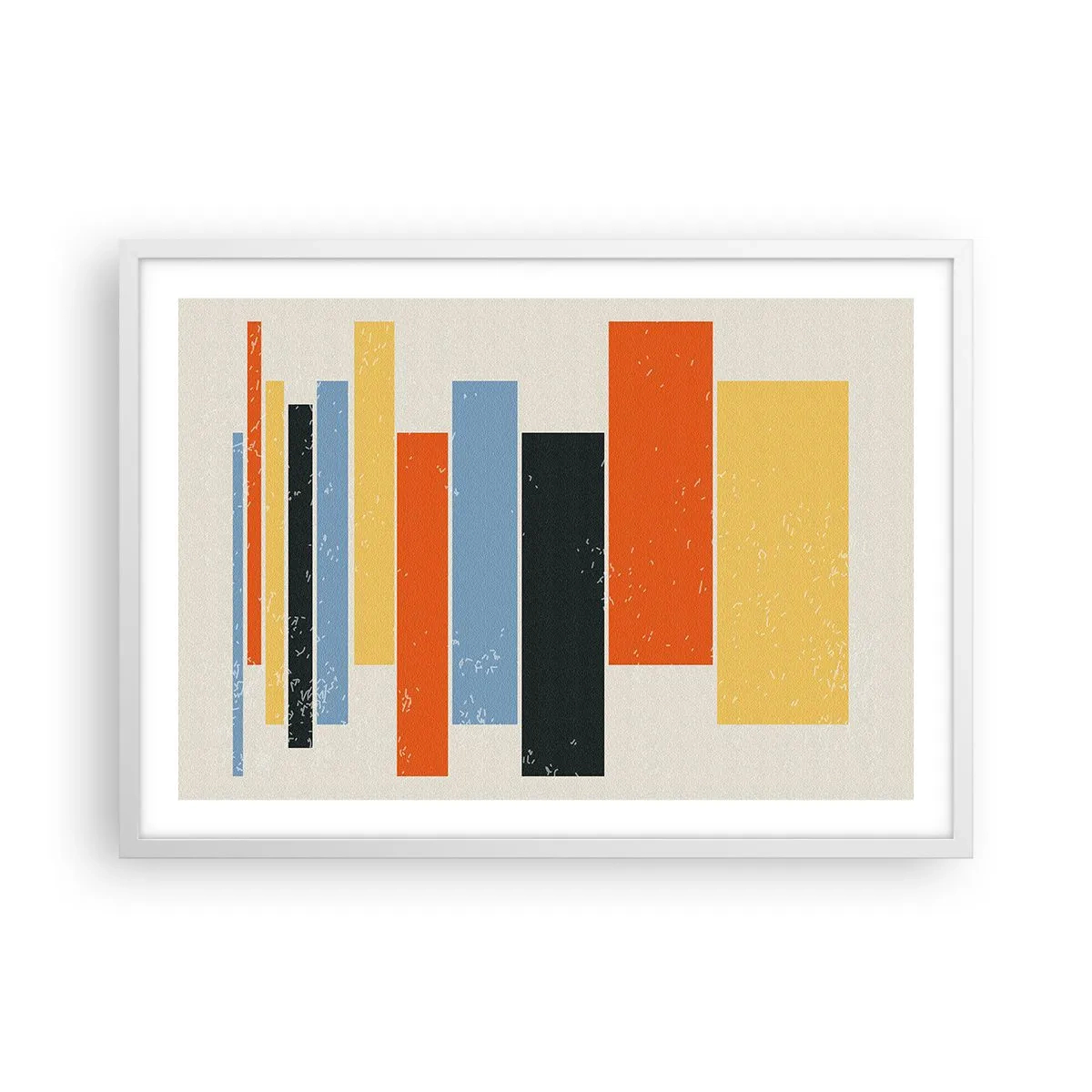 Plagát v bielom ráme - Záznam hudby - 70x50 cm