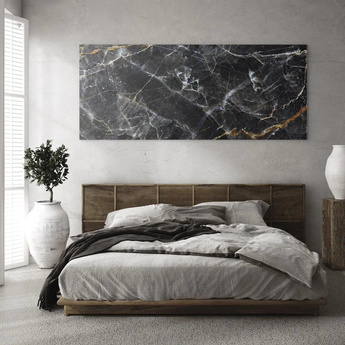 Obraz na skle - Vnútorný život kameňa - 140x50 cm