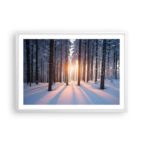 Plagát v bielom ráme - Jasne čierne na bielom - 70x50 cm