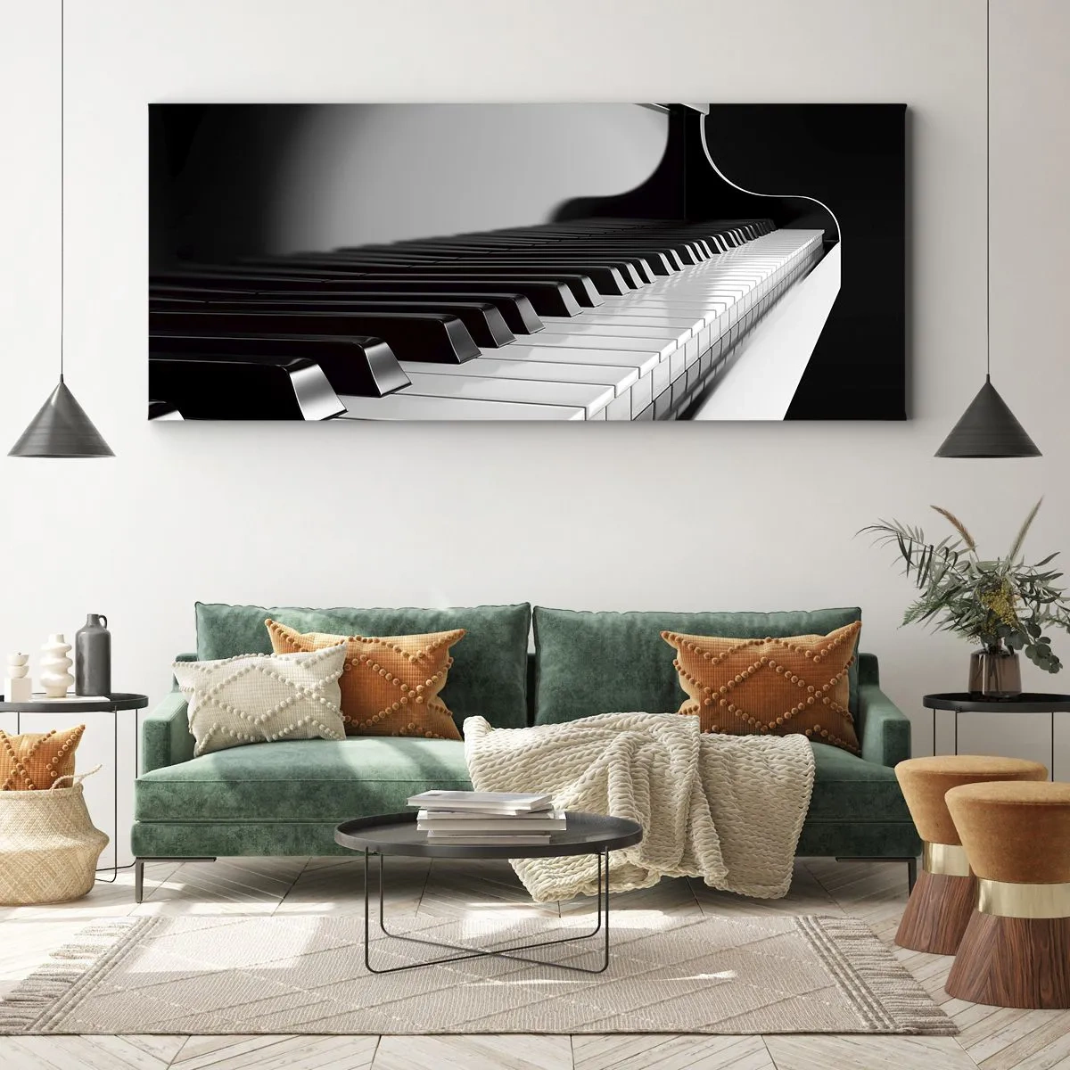 Obraz na plátne - Harmónia tvarov a farieb - 100x40 cm