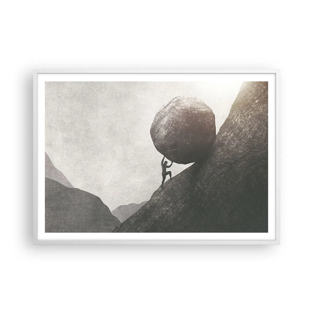 Plagát v bielom ráme - Verím, proti všetkej nádeji - 100x70 cm