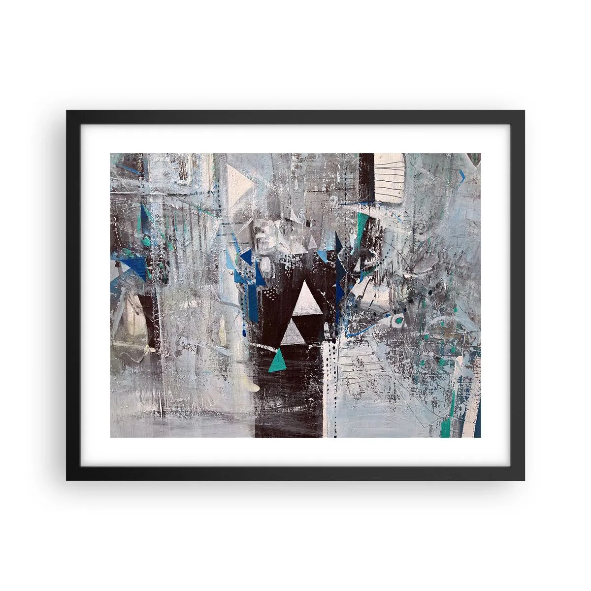 Plagát v čiernom ráme - Prednostné poradie trojuholníkov - 50x40 cm