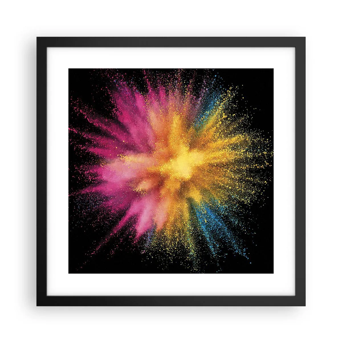 Plagát v čiernom ráme - Zrodenie farieb - 40x40 cm