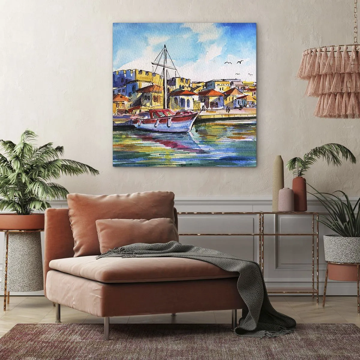 Obraz na plátne - Dúhové popoludnie - 70x70 cm