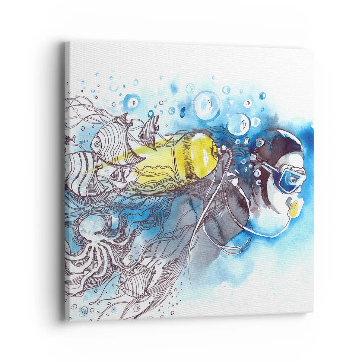 Obraz na plátne - Veľká modrá - 40x40 cm