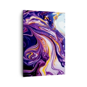 Obraz na plátne - Záhyb priestoru vo fialovej - 50x70 cm