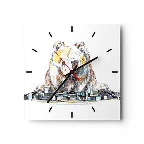 Nástenné hodiny - Ako sa dá takto žiť? - 30x30 cm