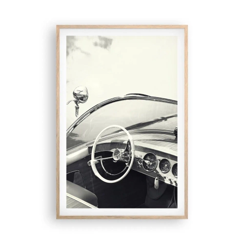 Plagát v ráme zo svetlého duba - Počasie pre bohatých - 61x91 cm