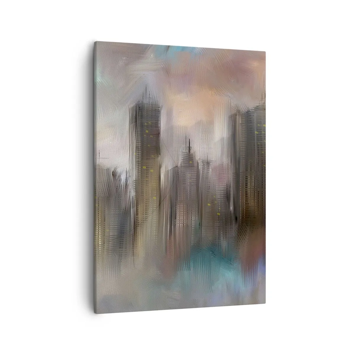 Obraz na plátne - Kompozícia z ocele, kameňa a hmly - 50x70 cm