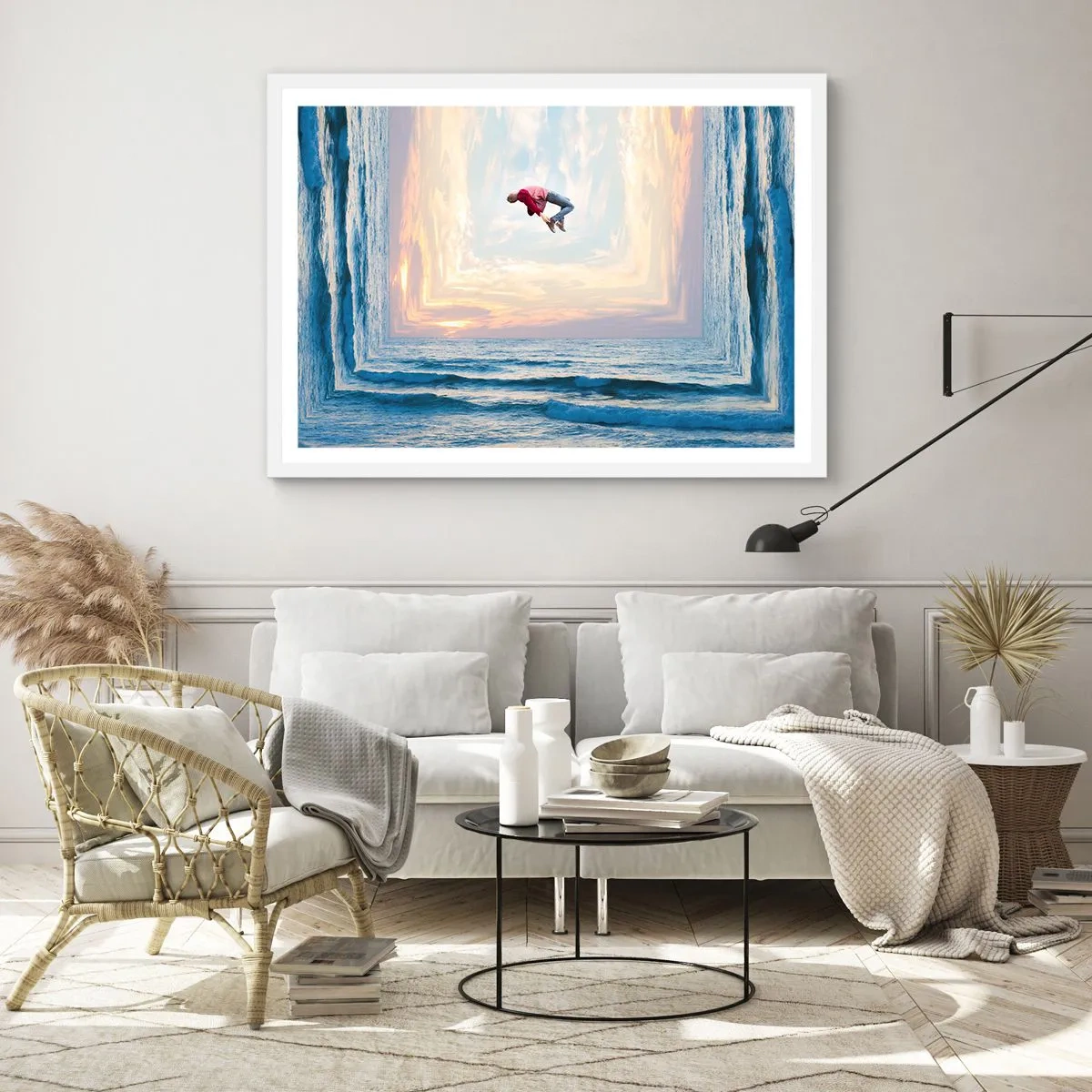 Plagát v bielom ráme - Do inej dimenzie - 91x61 cm
