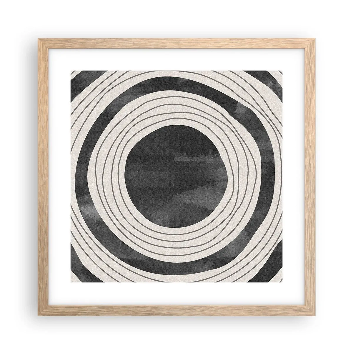 Plagát v ráme zo svetlého duba - Presný zásah - 40x40 cm