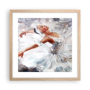 Plagát v ráme zo svetlého duba - Jemná a ľahká ako tyl - 40x40 cm