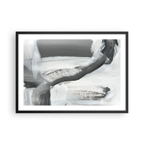 Plagát v čiernom ráme - Pevným pohybom - 70x50 cm