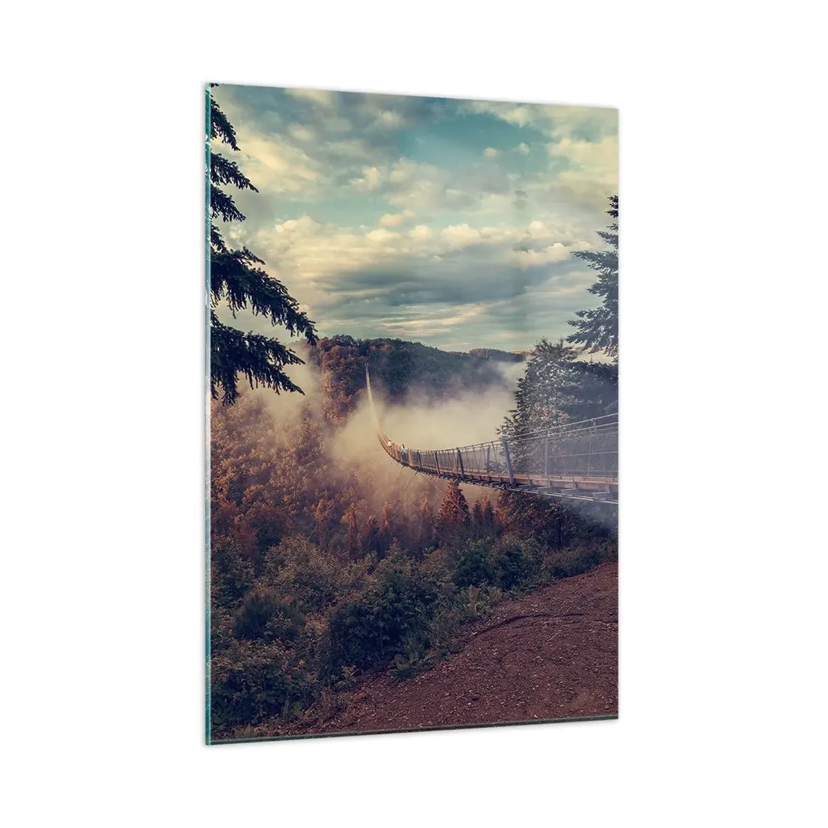 Obraz na skle - Nad jesenným lesom - 50x70 cm
