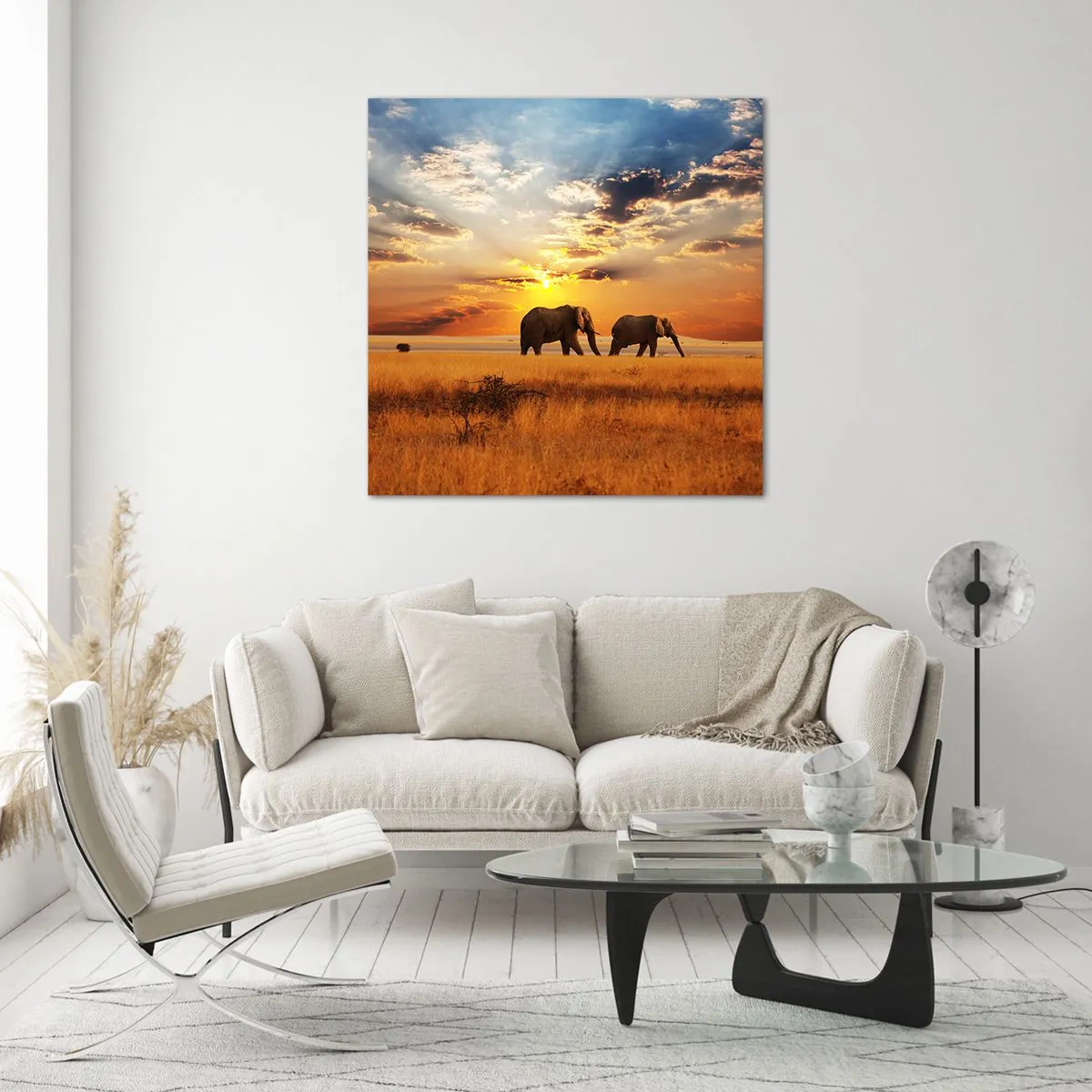 Obraz na skle - Rodinná prechádzka - 70x70 cm